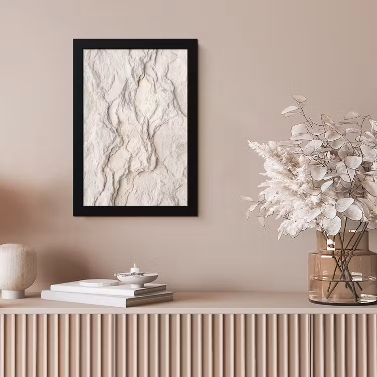 Rots - Structuur - Natuur - Beige - Abstract fotolijst zwart zonder passe partout klein -sfeer5