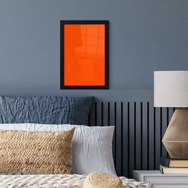 Fiery - Tangerine - Oranje fotolijst zwart zonder passe partout klein 224 -sfeer3