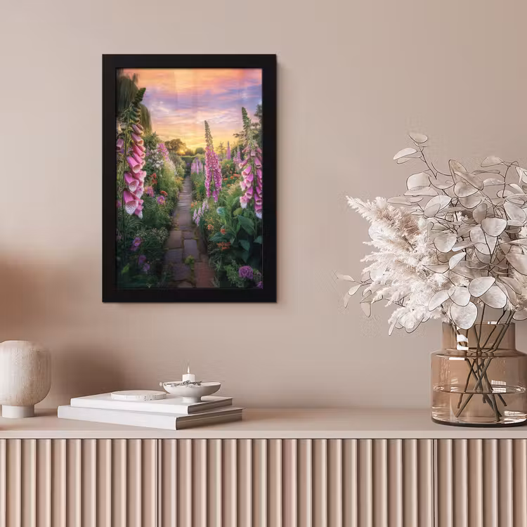 Vingerhoedskruid - Bloemen - Tuin fotolijst zwart zonder passe partout klein -sfeer5