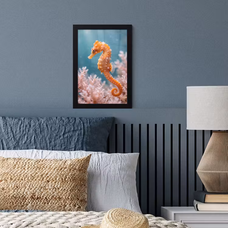 Vis - Koraal - Oceaan - Macro - Oranje fotolijst zwart zonder passe partout klein -sfeer3