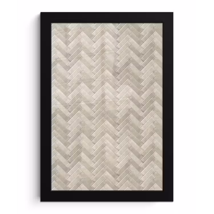 Visgraat - Wandtegel - Beige fotolijst zwart zonder passe partout klein 224 -3d