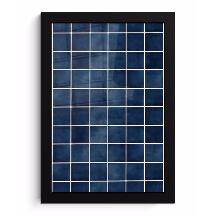 Tegel - Modern - Blauw fotolijst zwart zonder passe partout klein 224 -3d