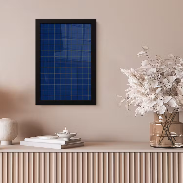 Tegel - Patroon - Blauw fotolijst zwart zonder passe partout klein 224 -sfeer5