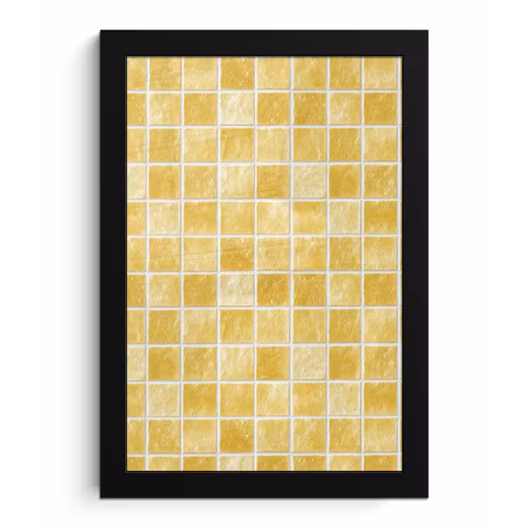 Tegels - Mozaïek - Textuur - Goudgeel fotolijst zwart zonder passe partout klein 224 -3d
