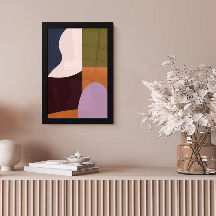 Vormen - Abstract - Kleuren - Vierkant fotolijst zwart zonder passe partout klein -sfeer5