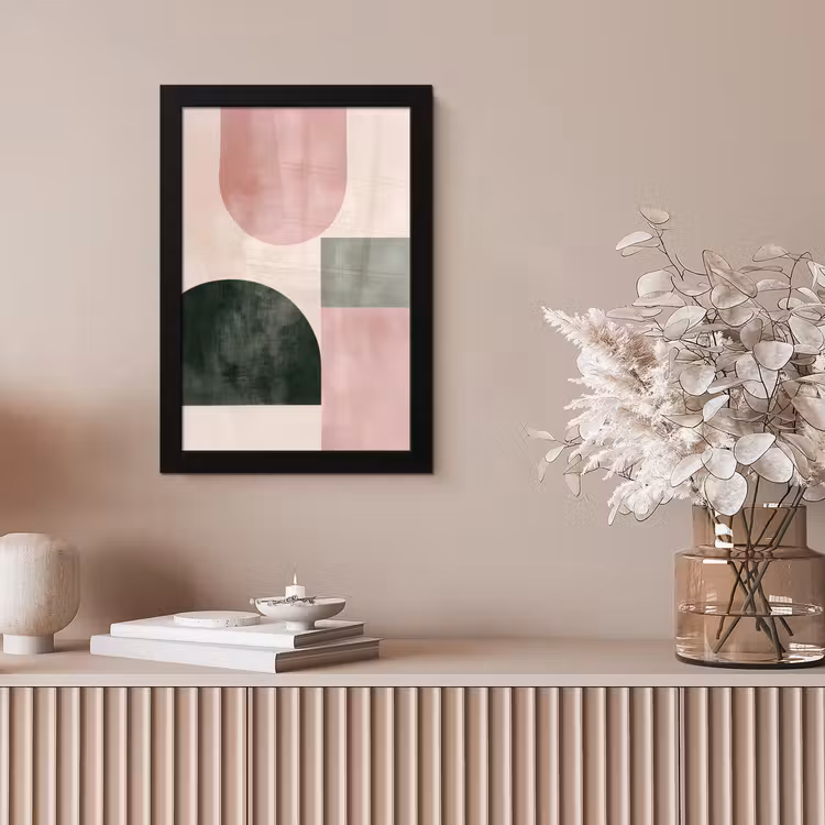 Vormen - Abstract - Cirkel - Zwart fotolijst zwart zonder passe partout klein -sfeer5