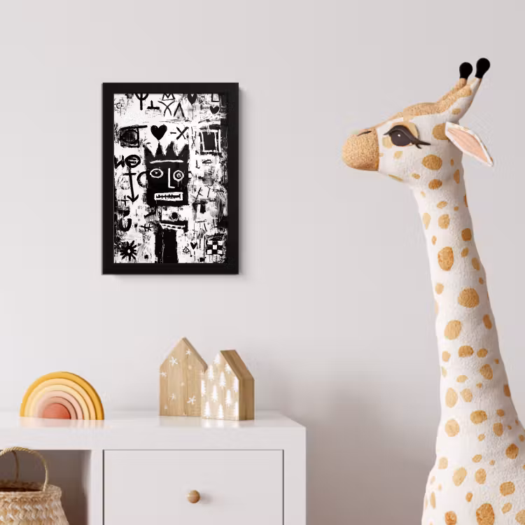 Vormen - Gezocht - Zwart - Abstract fotolijst zwart zonder passe partout klein -usfeer4_kinderkamer