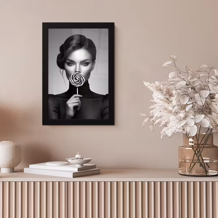 Vrouw - Lolly - Zwart fotolijst zwart zonder passe partout klein -sfeer5