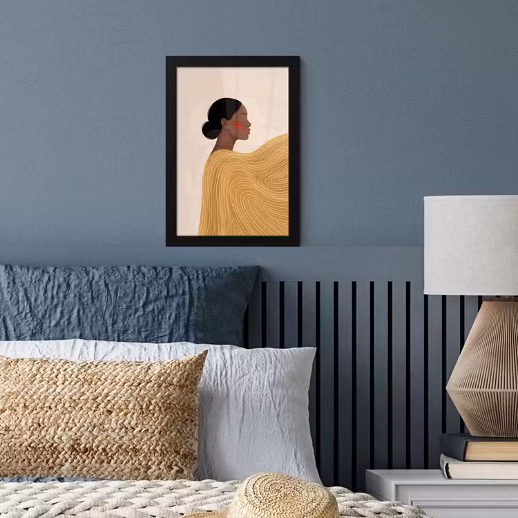 Vrouw - Profiel - Modern - Abstract - Kunst fotolijst zwart zonder passe partout klein -sfeer3