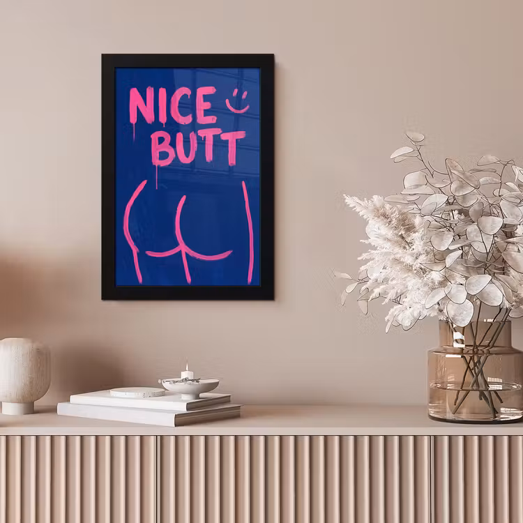 Brutaal - Grappig - Blauw fotolijst zwart zonder passe partout klein -sfeer5