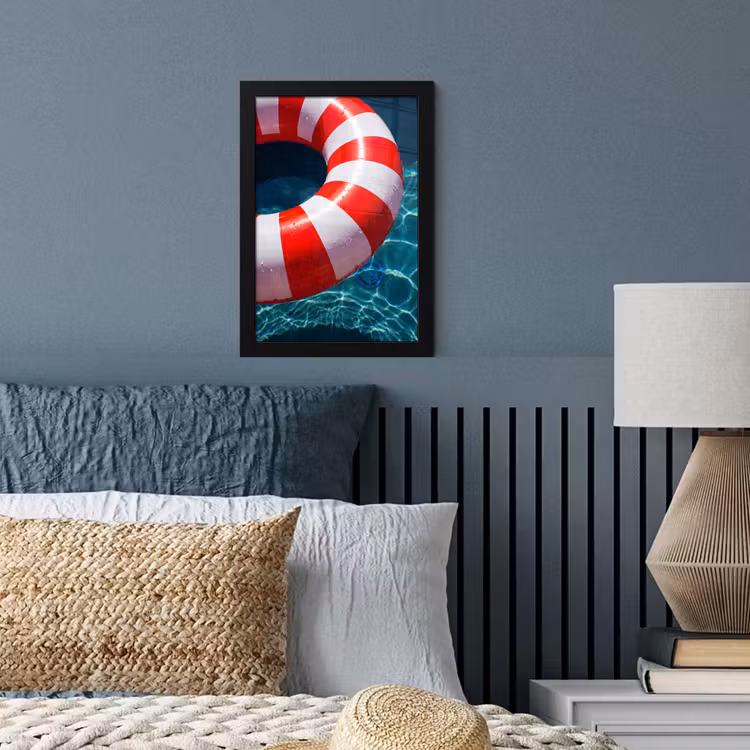 Recreatie - Water - Zomer - Rood - Wit fotolijst zwart zonder passe partout klein -sfeer3