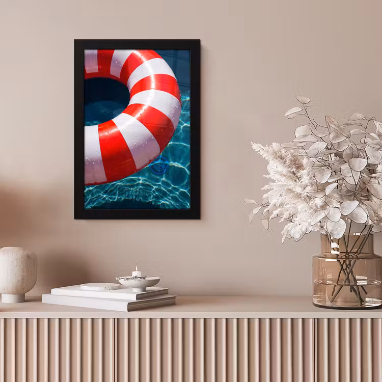 Recreatie - Water - Zomer - Rood - Wit fotolijst zwart zonder passe partout klein -sfeer5