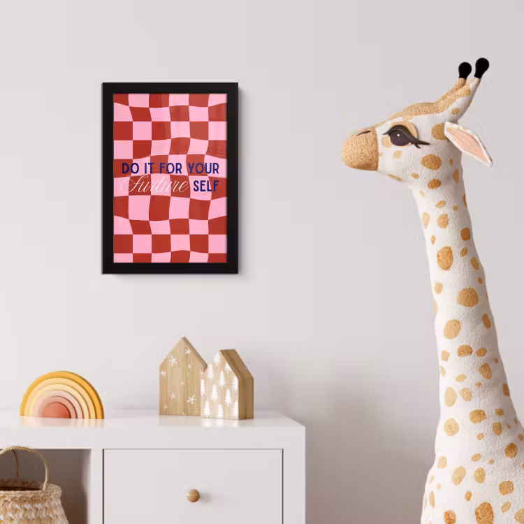 Furture - Geblokt - Rood fotolijst zwart zonder passe partout klein -usfeer4_kinderkamer