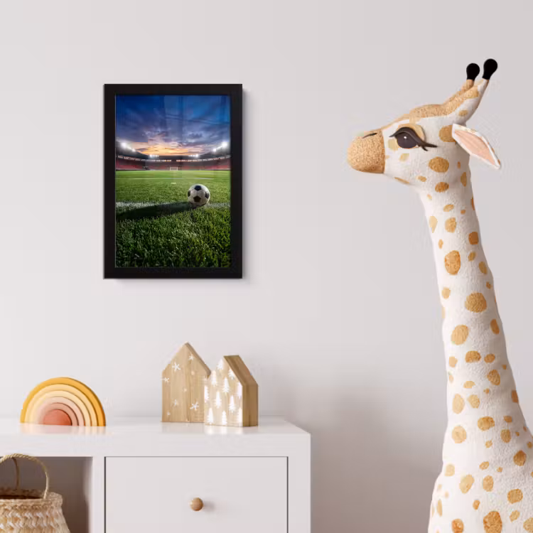 Voetbal - Stadion - Sport - Groen fotolijst zwart zonder passe partout klein -usfeer4_kinderkamer