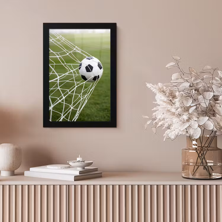 Voetbal - Goal - Net - Sport fotolijst zwart zonder passe partout klein -sfeer5