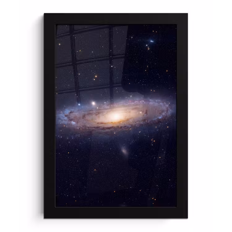 Bilder mit Rahmen - Galaxie – Weltraum – Kosmos - Sterrenstelsel - Ruimte - Kosmos fotolijst zwart zonder passe partout klein