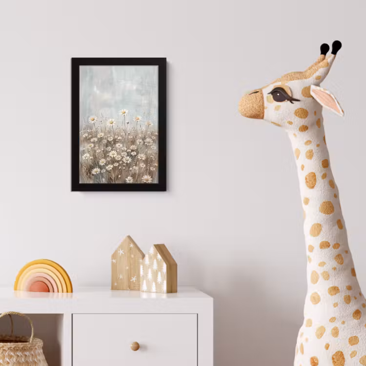 Madelief - Illustratie - Wit fotolijst zwart zonder passe partout klein -usfeer4_kinderkamer