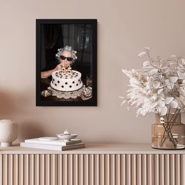Verjaardag - Krulspeld - Oma fotolijst zwart zonder passe partout klein -sfeer5