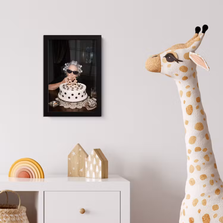 Verjaardag - Krulspeld - Oma fotolijst zwart zonder passe partout klein -usfeer4_kinderkamer