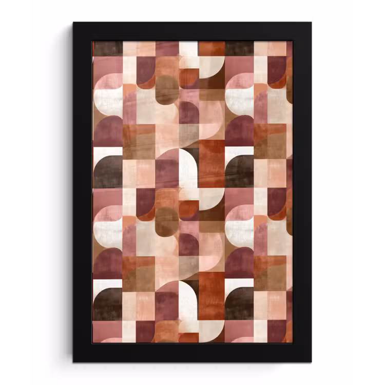 Geometrie - Modern - Retro fotolijst zwart zonder passe partout klein 224 -3d