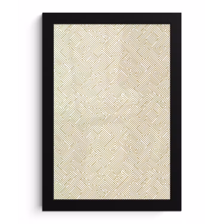 Geometrisch - Lijnen - Groen fotolijst zwart zonder passe partout klein 224 -3d