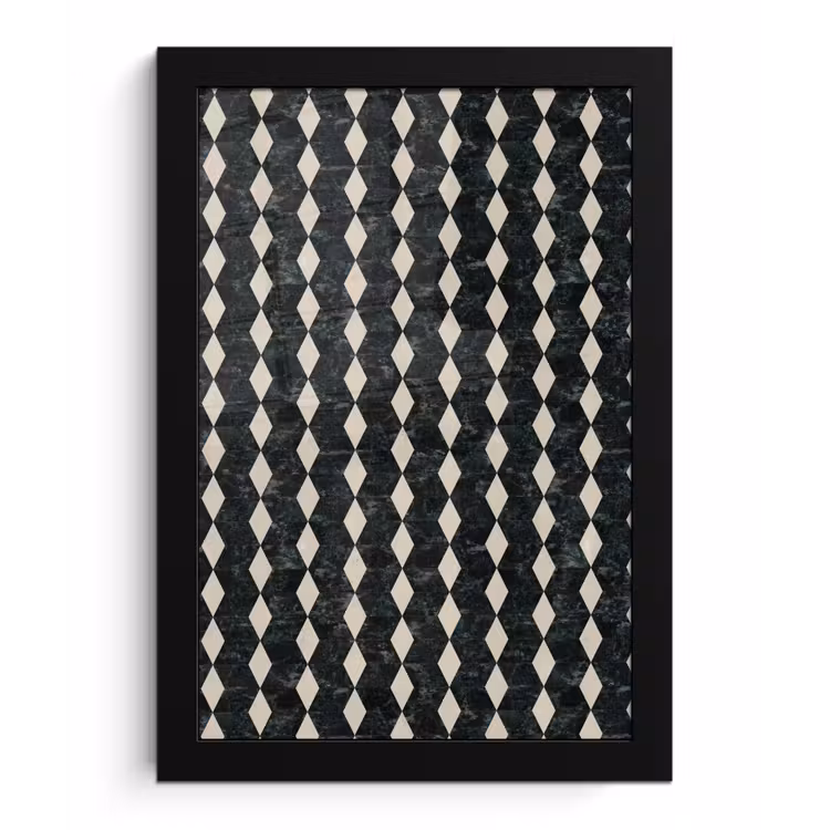 Geometrisch - Patroon - Marmer - Groen fotolijst zwart zonder passe partout klein 224 -3d