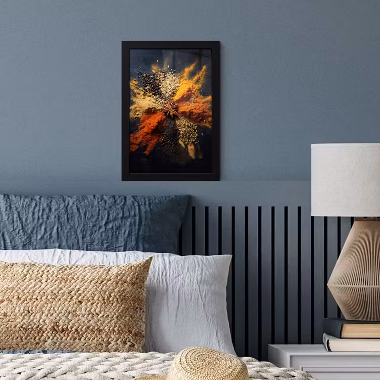 Specerijen - Explosie - Oranje fotolijst zwart zonder passe partout klein -sfeer3