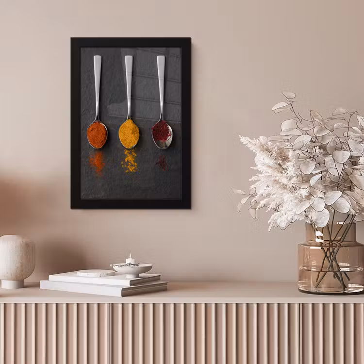 Specerijen - Lepels - Tafel - Rustiek - Kruiden fotolijst zwart zonder passe partout klein -sfeer5