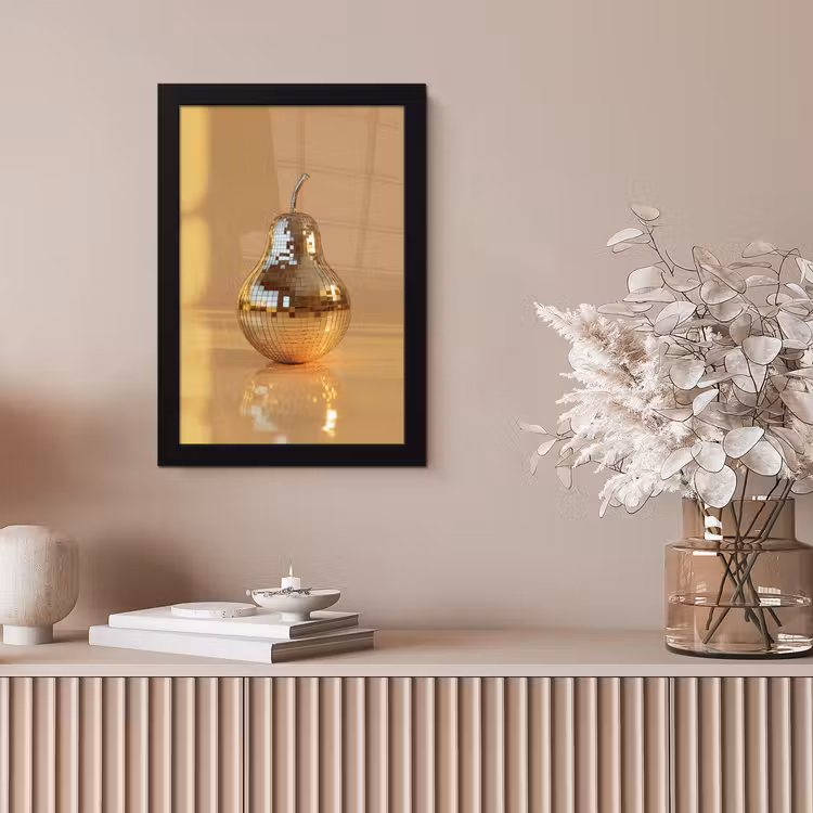 Goud - Disco - Glitter - Peer fotolijst zwart zonder passe partout klein -sfeer5