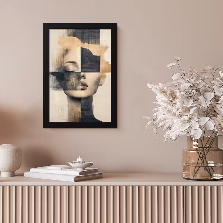 Goud - Vrouw - Rechthoeken fotolijst zwart zonder passe partout klein -sfeer5