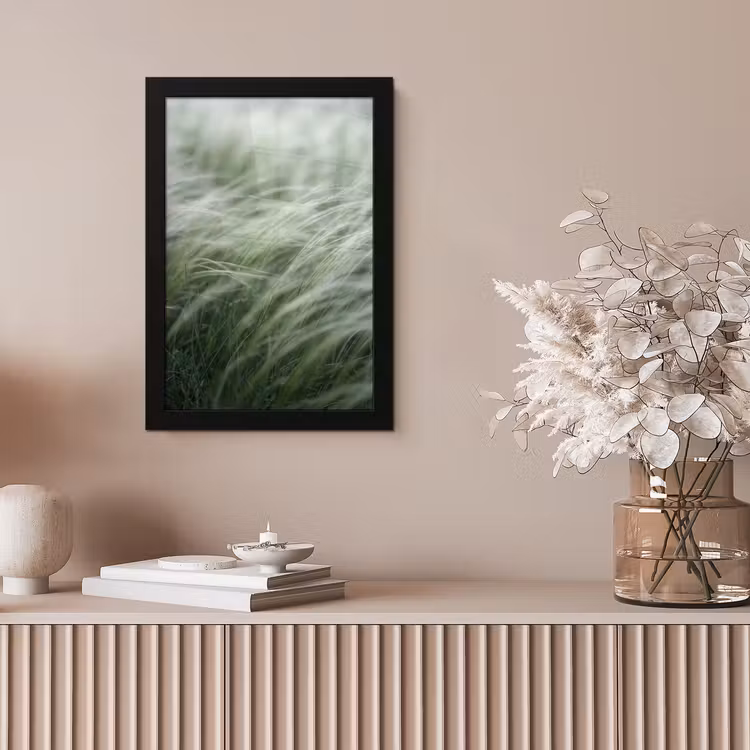 Gras - Wazig - Natuur - Groen - Zacht fotolijst zwart zonder passe partout klein -sfeer5
