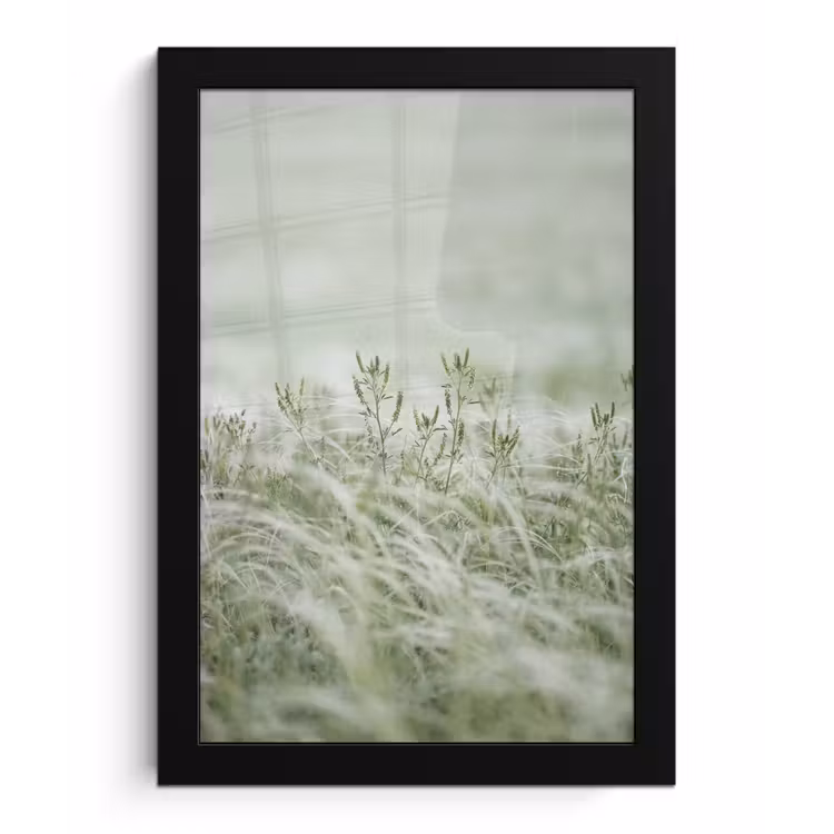 Grassen - Minimalistisch - Groen fotolijst zwart zonder passe partout klein -3d