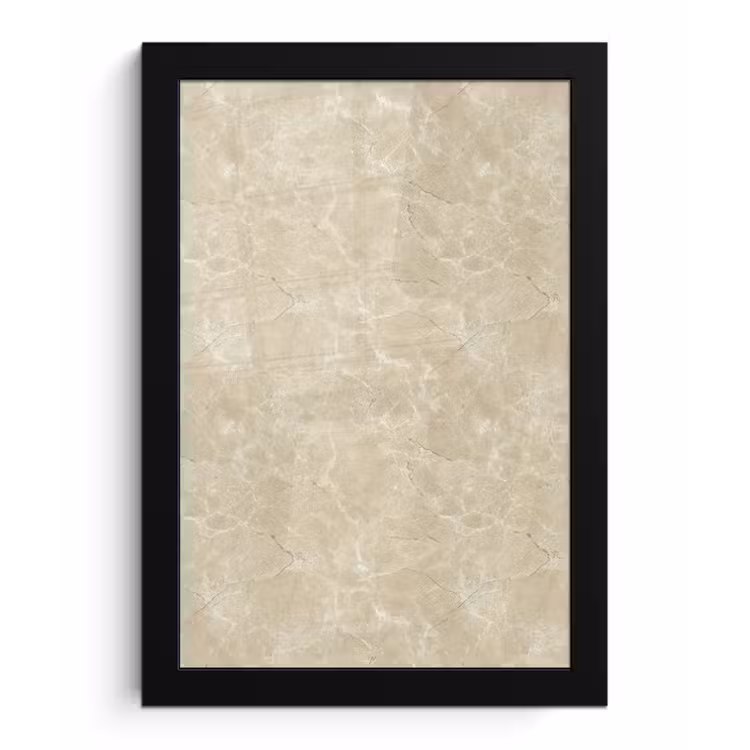 Lichtbeige - Marmer - Diffusie adering fotolijst zwart zonder passe partout klein 224 -3d