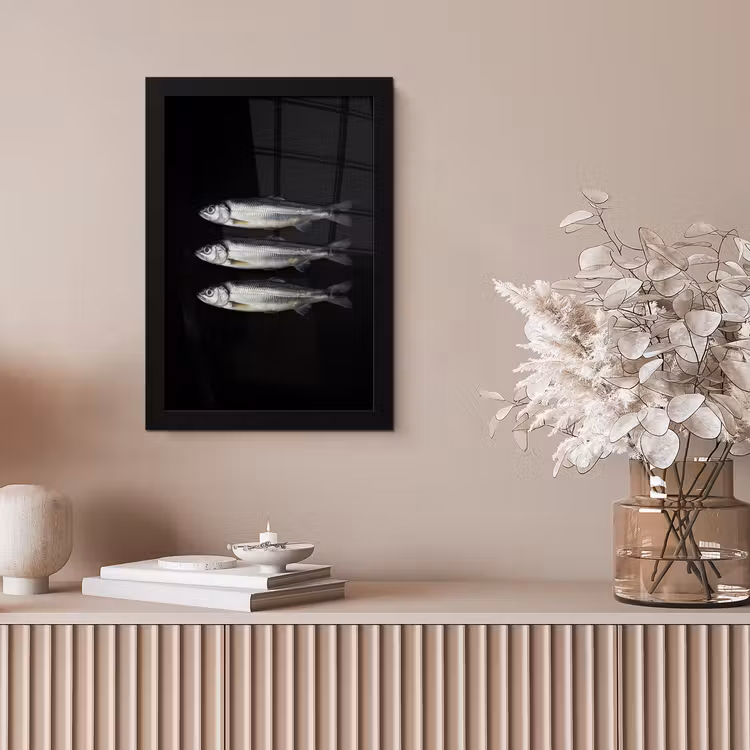 Haring - Vissen - Zwart fotolijst zwart zonder passe partout klein -sfeer5