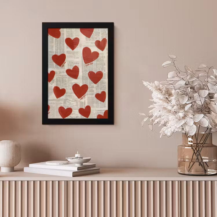 Hartjes - Krant - Loveyou fotolijst zwart zonder passe partout klein -sfeer5