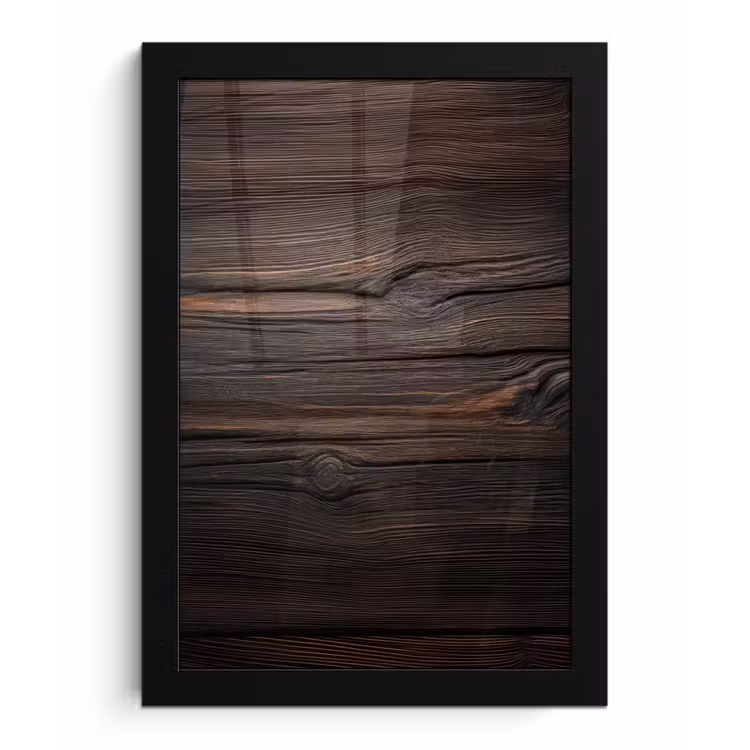 Hout - Grillige nerven fotolijst zwart zonder passe partout klein -3d