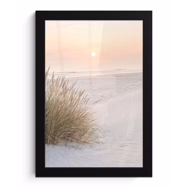 Horizon - Duinlandschap - Zand fotolijst zwart zonder passe partout klein -3d