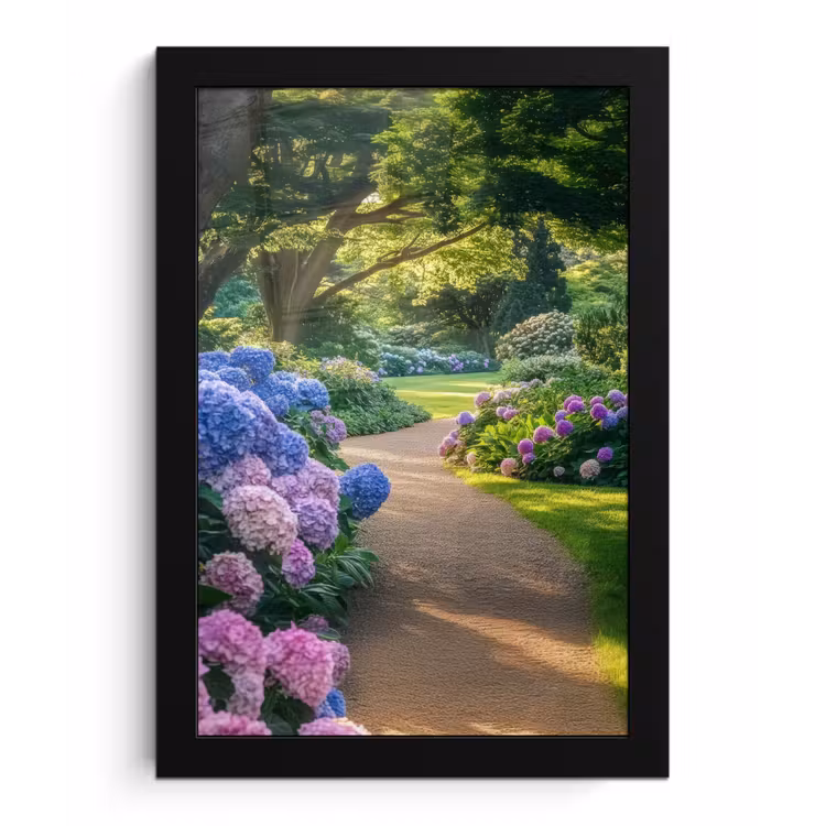 Hortensia- Park - Pad fotolijst zwart zonder passe partout klein -3d