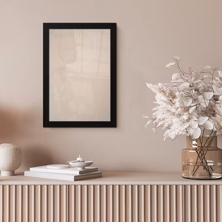 Japandi - Beige - Modern fotolijst zwart zonder passe partout klein -sfeer5