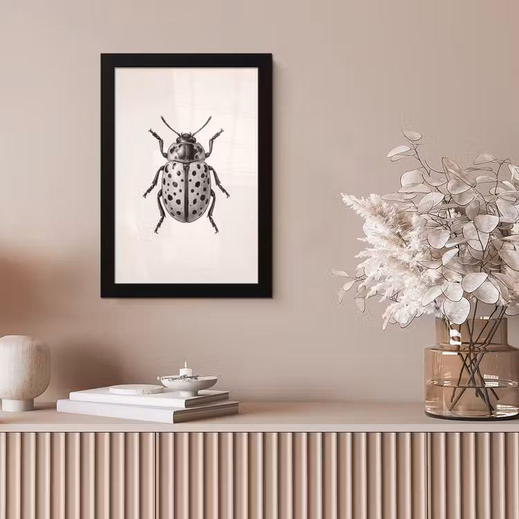 Kever - Insect - Vintage fotolijst zwart zonder passe partout klein -sfeer5