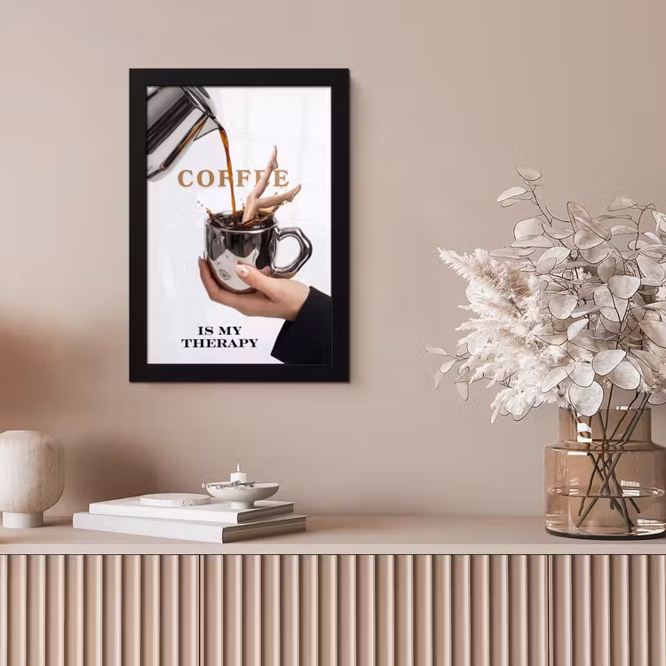 Koffie - Mok - Kan - Therapie fotolijst zwart zonder passe partout klein -sfeer5