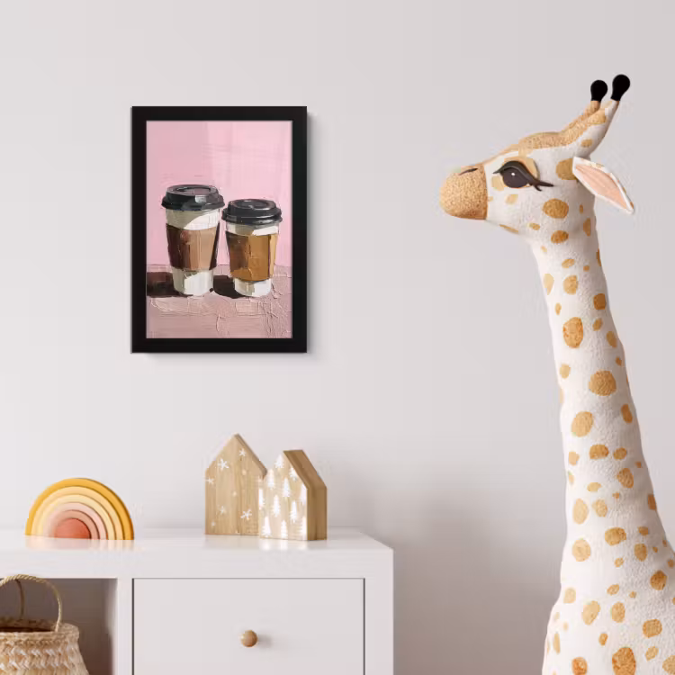 Koffiebekers - Deksel - Verf - Textuur fotolijst zwart zonder passe partout klein -usfeer4_kinderkamer
