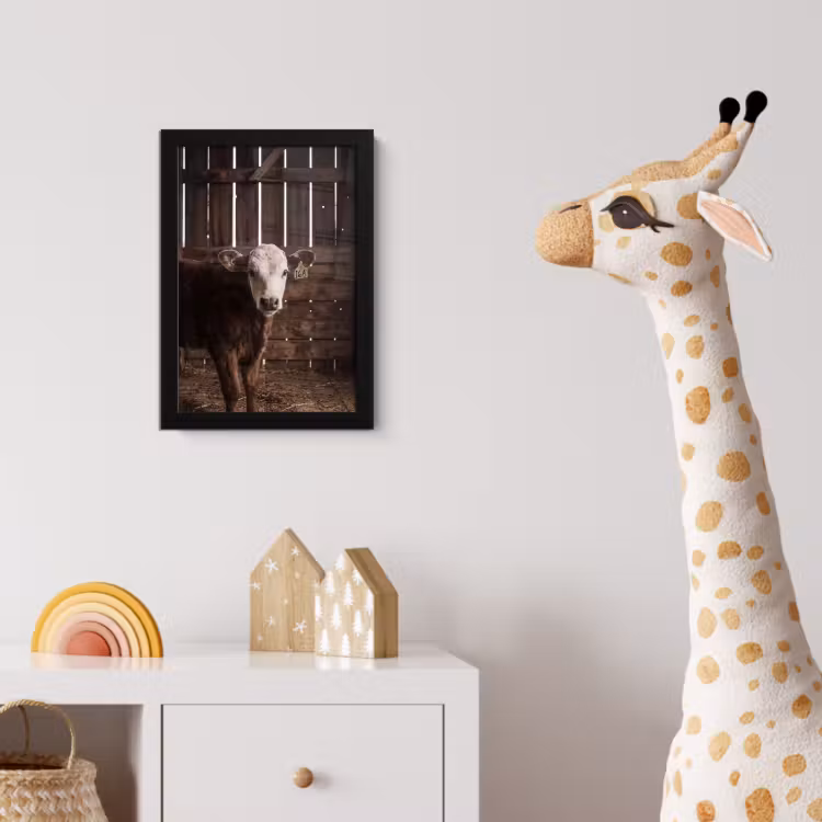Kalf - Oormerk - Houten stal fotolijst zwart zonder passe partout klein -usfeer4_kinderkamer