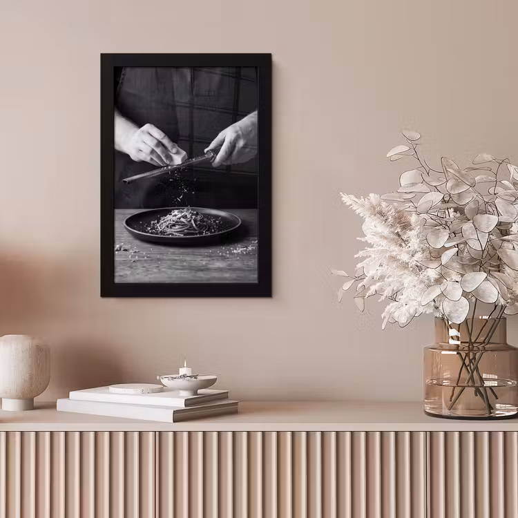 Kaas - Pasta - Rasp fotolijst zwart zonder passe partout klein -sfeer5