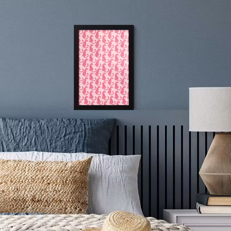 Kat - Gevlekt - Dieren - Patroon - Roze fotolijst zwart zonder passe partout klein -sfeer3