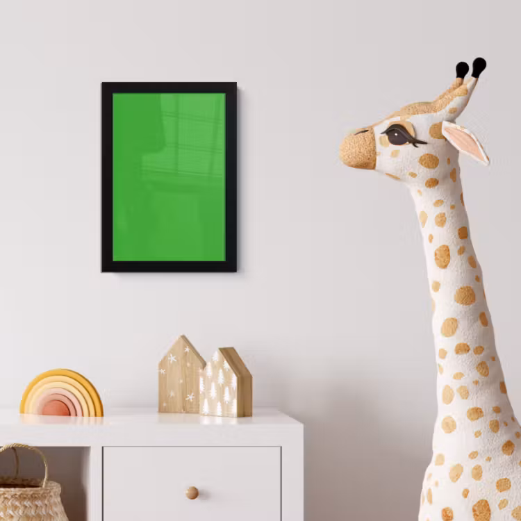 Kelly - Green - Groen fotolijst zwart zonder passe partout klein 224 -usfeer4_kinderkamer