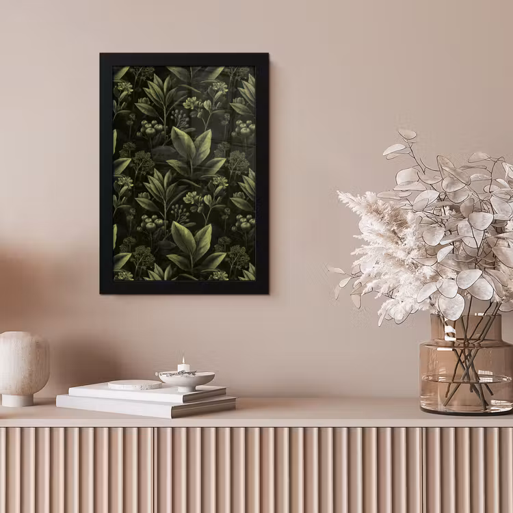 Klassiek - Donker - Botanisch - Planten fotolijst zwart zonder passe partout klein 224 -sfeer5