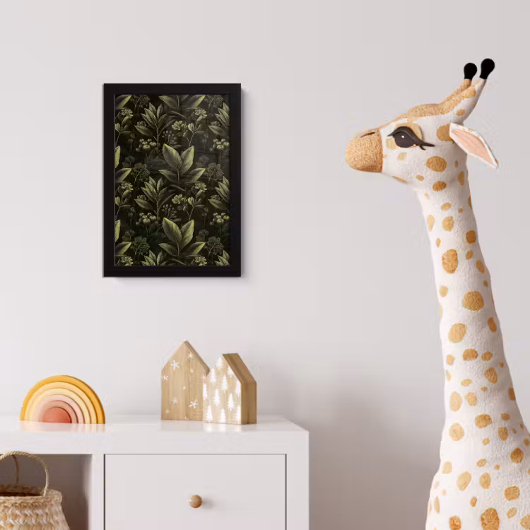 Klassiek - Donker - Botanisch - Planten fotolijst zwart zonder passe partout klein 224 -usfeer4_kinderkamer