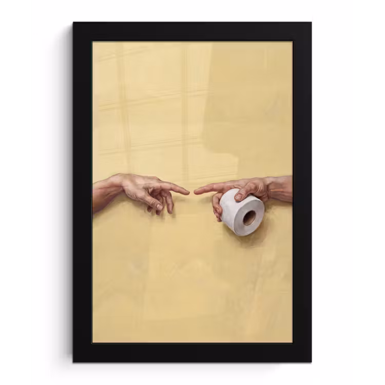 Klassiek - Kunst - Humor fotolijst zwart zonder passe partout klein -3d