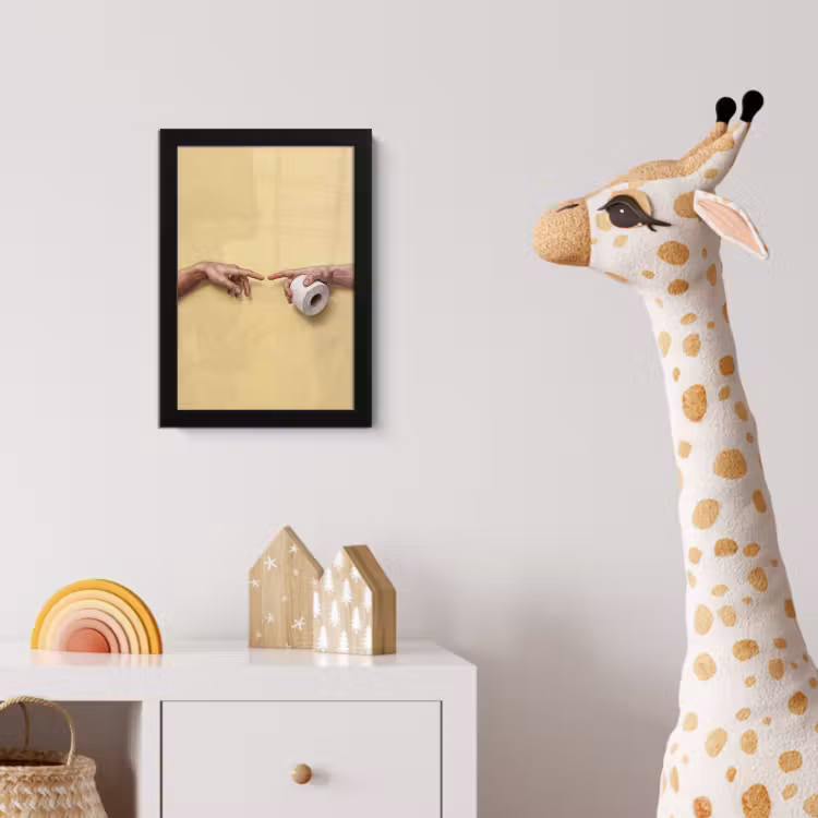 Klassiek - Kunst - Humor fotolijst zwart zonder passe partout klein -usfeer4_kinderkamer
